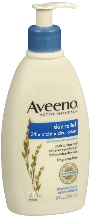 AVEENO LOTION SKIN RELIEF FRAGRANCE FREE MOISTURIZING 12OZ