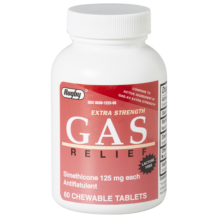 GAS RELIEF EXTRA STGTH 125 MG CHW 60