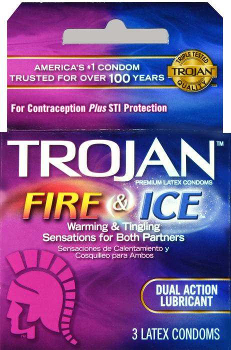 Trojan Fire & Ice Condoms 3ct