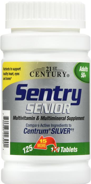 21st Century Sentry Senior Multivitamin & Mineral Tablets 125ct