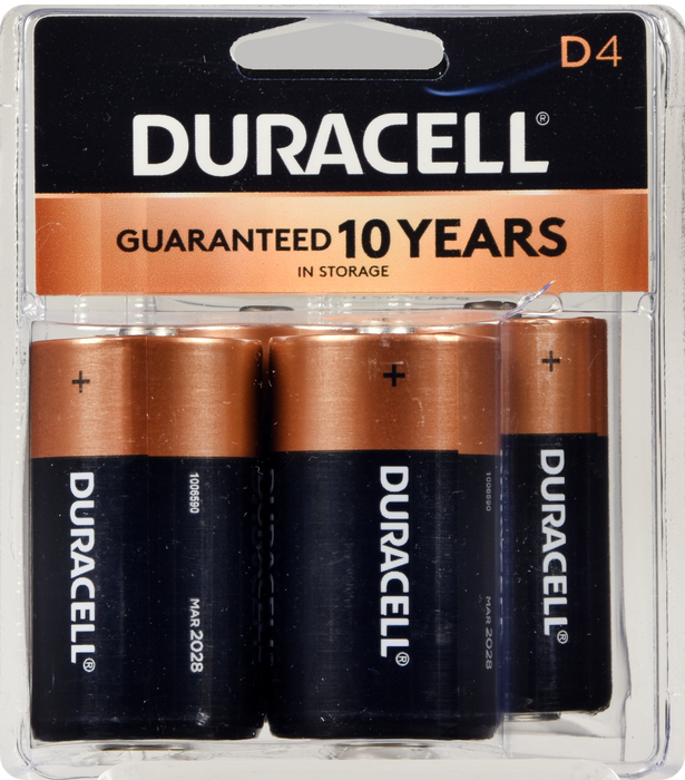 DURACELL COPPERTOP D 4 CT