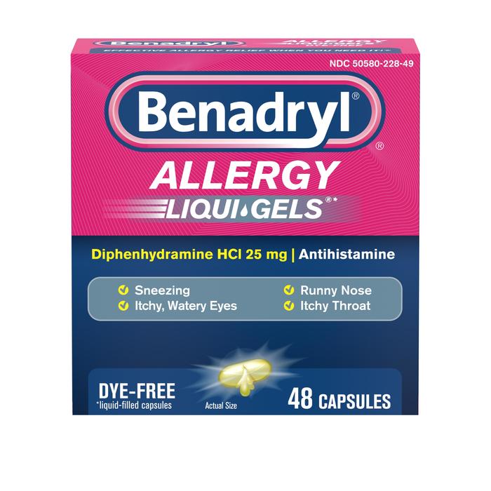 Benadryl Allergy Dye-Free Liqui-Gels 48ct