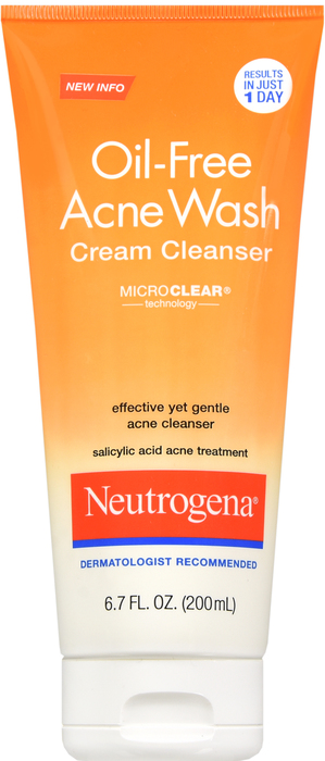 NEUTROGENA O/F ACNE WASH CLEAN CRM 6.7OZ