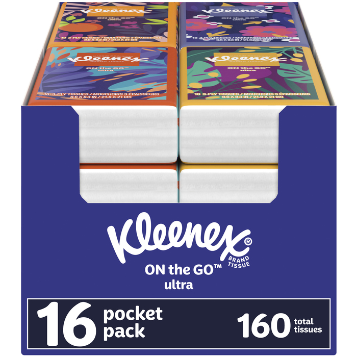 KLEENEX GO POCKT FACIAL TISSUE 6X16X10CT