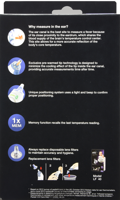 Braun Thermoscan Ear Thermometer 1ct