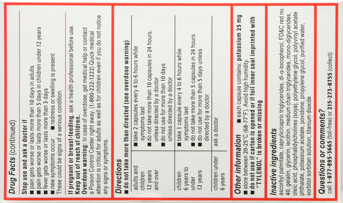 Tylenol Regular Strength 325mg Liquid Gels 90ct