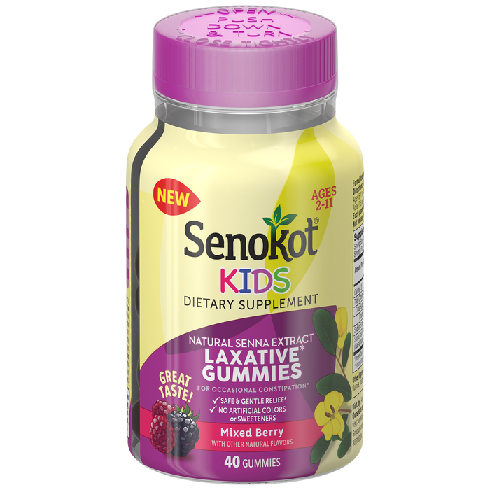 SENOKOT KIDS LAXATIVE MXD BERRY GMY 40CT