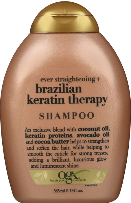 OGX EVER STRAIGHT BRAZ KERATIN SHAM 13OZ