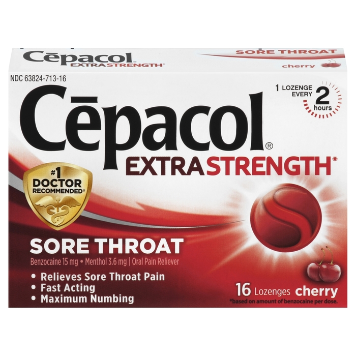 Cepacol Extra Strength Sore Throat Cherry Lozenges 16ct