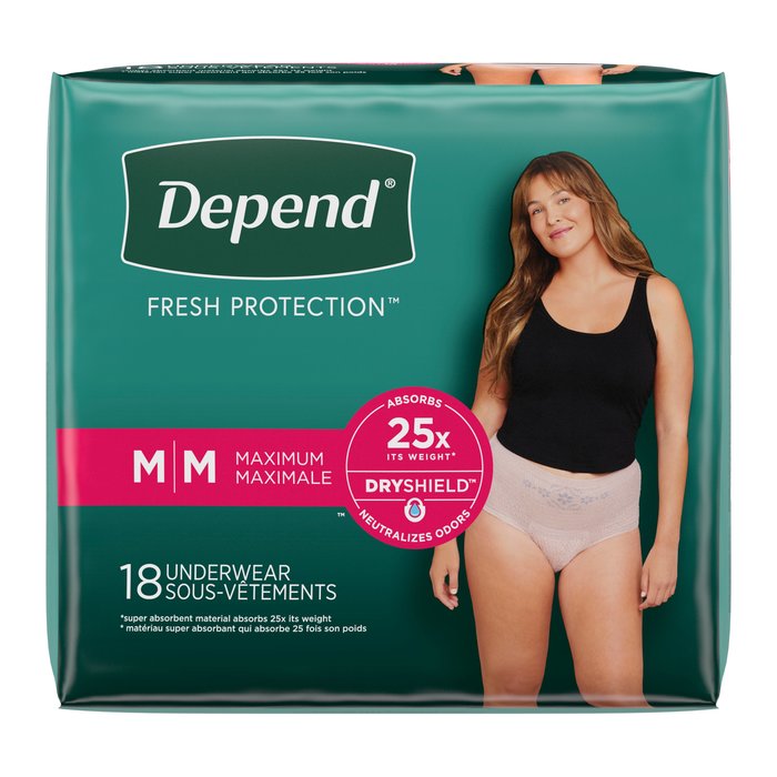 Depend Underwear Max Women M 2x18ct