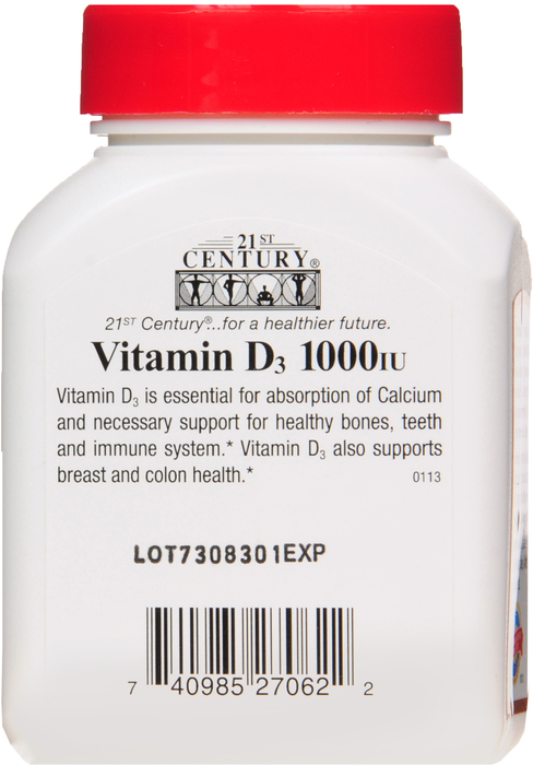 21st Century Vitamin D3 1000IU Tablets 110ct