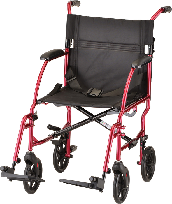 NOVA Transport Chair 19" Ultra Lightweight Red 379R