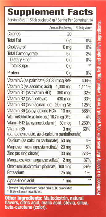 RESIST C VIT C 1000MG RASPBRRY STK 14CT