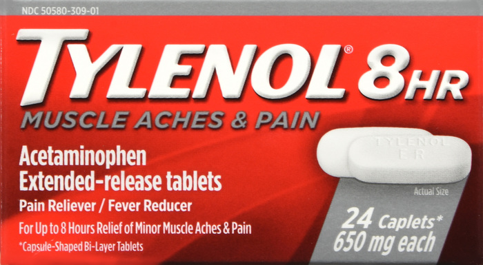 TYLENOL 8HR MUSCLE PAIN 650MG CAP 24CT