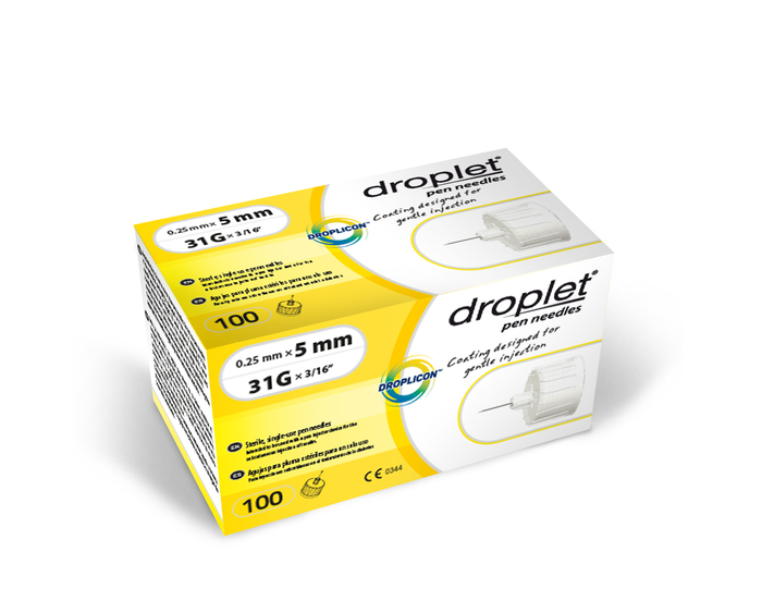 Droplet Pen Needles 31Gx5mm 100ct