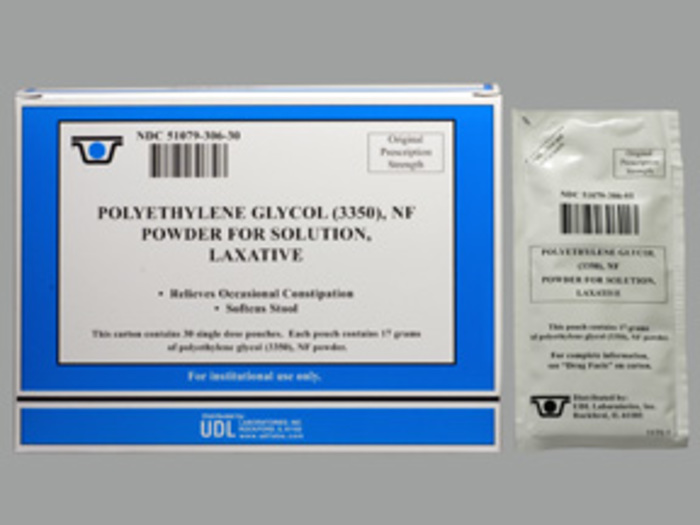 POLYETHYLENE GLYCOL 3350 17 GM PWD 30 UD