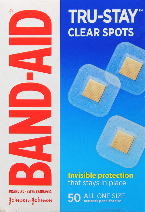 BAND-AID Tru-Stay Clear Spots Bandages One Size 50ct