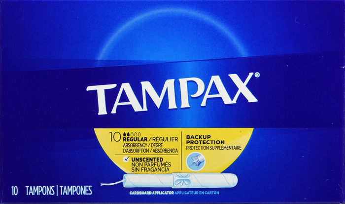 Tampax Flushable Regular Unscented Tampons 10ct