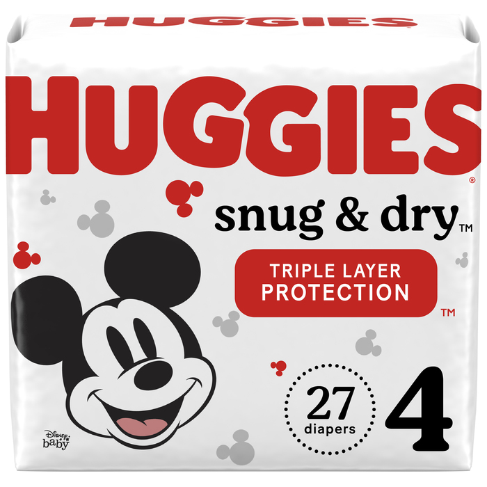 HUGGIES SNUG & DRY SIZE 4 4X27CT