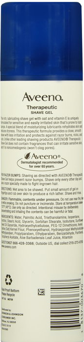 Aveeno Unscented Therapeutic Shave Gel 7oz