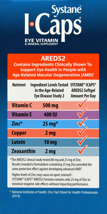 Systane I-Caps AREDS2 Eye Vitamin Softgels 120ct