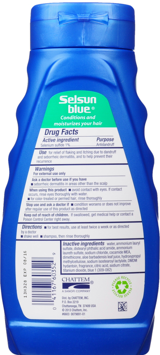 Selsun Blue Moisturizing Dandruff Shampoo 11oz