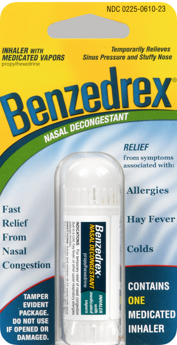 Benzedrex Nasal Decongestant Inhaler 1ct