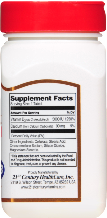 21st Century Vitamin D3 5000 IU Softgels 110ct