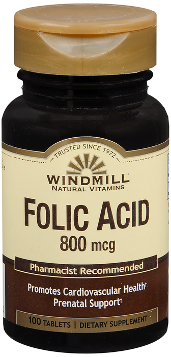 FOLIC ACID 800MCG TABLET 100CT WINDML