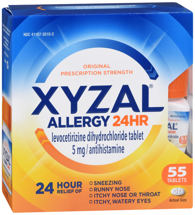 Xyzal 24HR Allergy 5mg Tablet 55ct