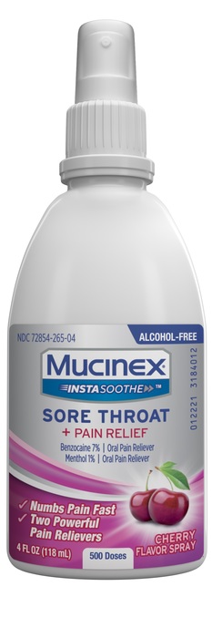 Mucinex Sore Throat + Pain Relief Spray Cherry 3.8oz