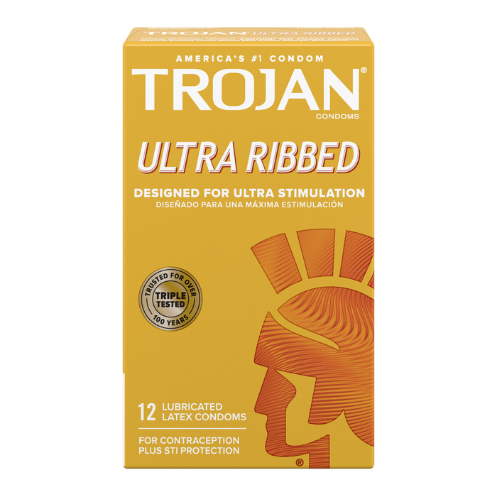 Trojan Ultra Ribbed Condoms 12ct