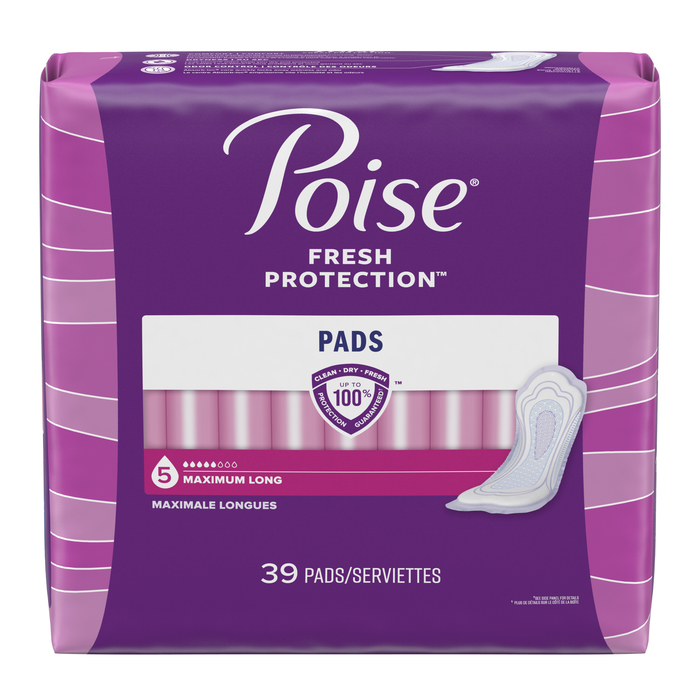 Poise Long Length Maximum Absorbency Pads 39ct