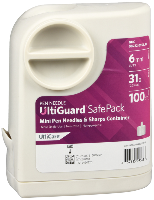 UltiGuard SafePack Pen Needles 31gx6mm 100ct