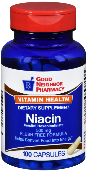 Good Neighbor Pharmacy Niacin Flush Free Formula 500mg Caplets 100ct