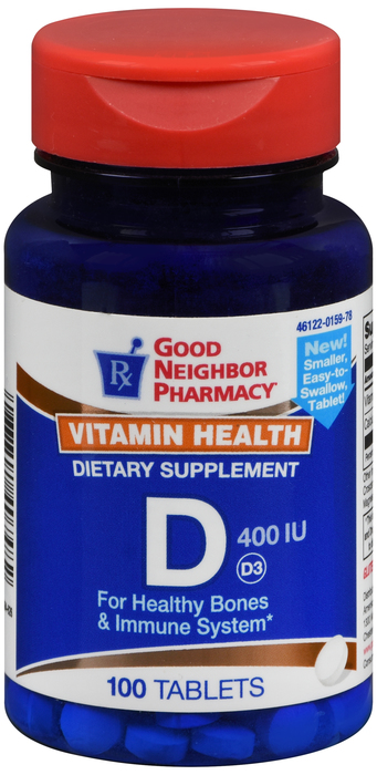 Good Neighbor Pharmacy Vitamin D 400 IU Tablets 100ct