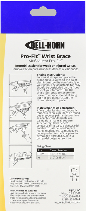 BRACE WRIST UNIV LFT PROFIT DS BELLHORN