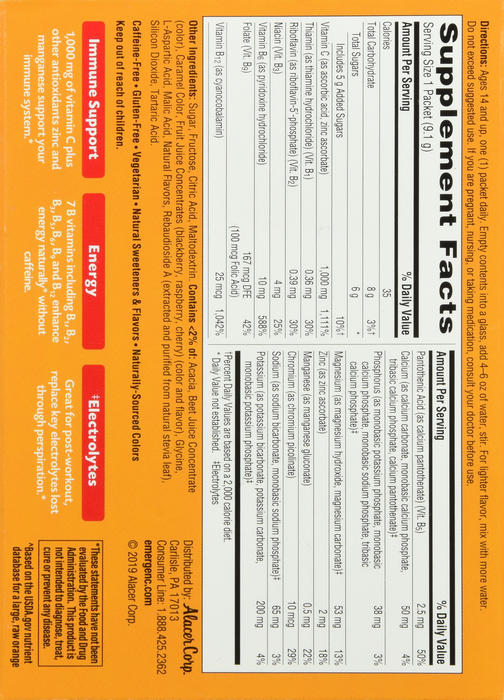 Emergen-C 1000mg Vitamin C Powder Packets 30ct