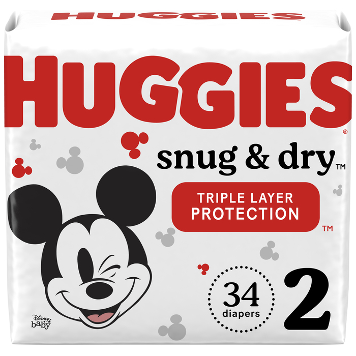 HUGGIES SNUG & DRY SIZE 2 4X34CT