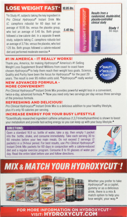 HYDROXYCUT INST DRINK MIX WILDBERRY 21CT