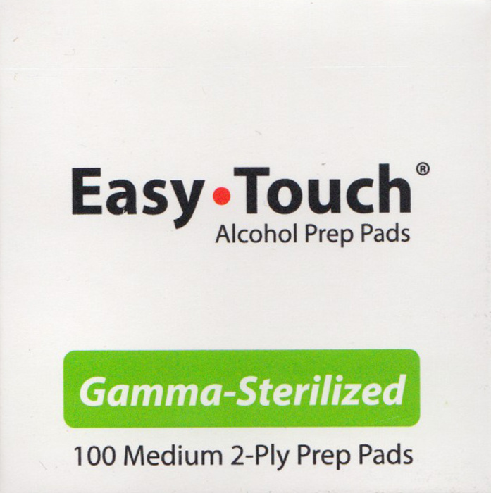 Easy Touch Alcohol Prep Pads 100ct