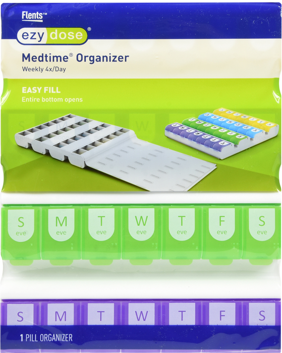 Ezy Dose Medtime Pill Organizer XL Weekly 4X/Day