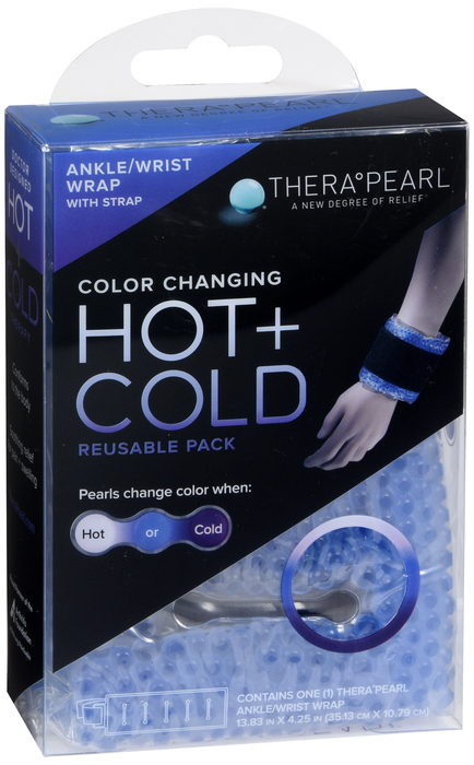 TheraPearl Reusable Hot & Cold Therapy Ankle/Wrist Wrap w/Strap 1ct