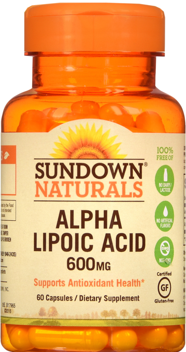 Sundown Alpha Lipoic Acid 600mg Capsules 60ct