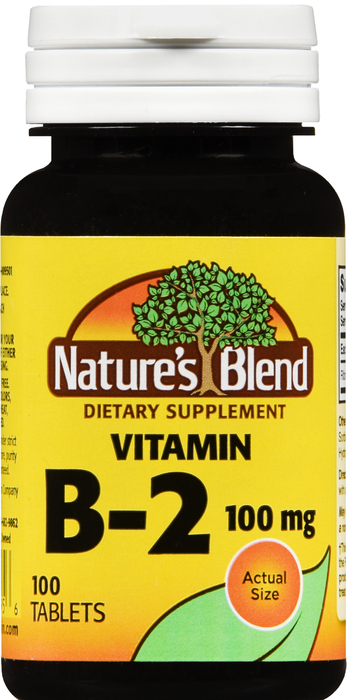 NATURES BLEND VITAMIN B2 100MG TABLET 100CT