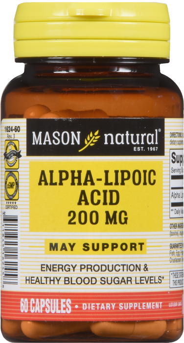 ALPHA-LIPOIC ACID 200MG CAP 60CT MASON