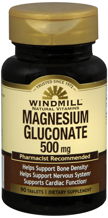 Windmill Magnesium Gluconate 500mg Tablets 90ct