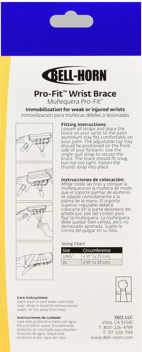 BRACE WRIST UNIV RGHT PROFIT DS BELLHORN