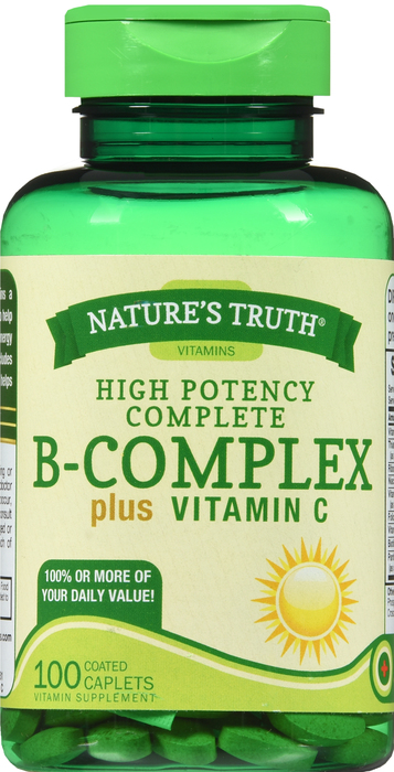 VIT B COMPLEX +C HP TABS 100CT NAT TRUTH