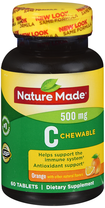 Nature Made VIT C 500MG CHEW ORANGE 60ct